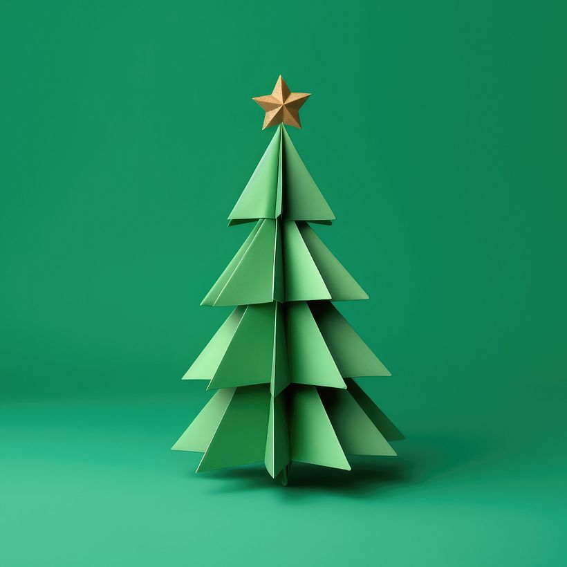 How to Make a Santa Claus and Christmas Trees in Origami 16