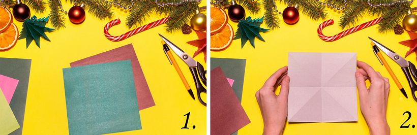 How to Make a Santa Claus and Christmas Trees in Origami 19