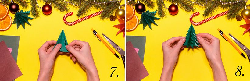 How to Make a Santa Claus and Christmas Trees in Origami 25