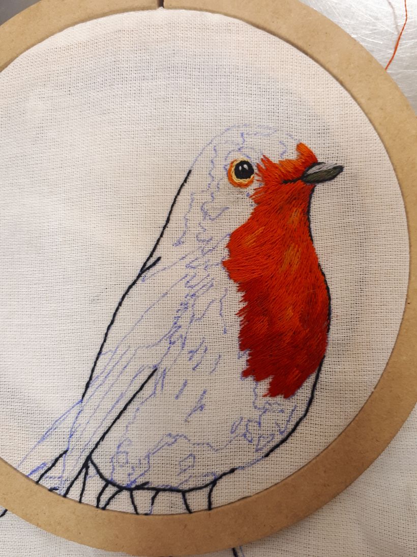 Mi Proyecto del curso: Pintar con hilo: técnicas de ilustración textil 6