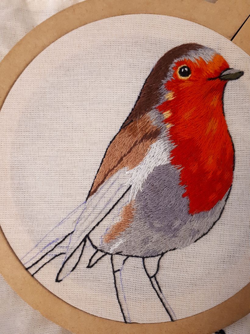 Mi Proyecto del curso: Pintar con hilo: técnicas de ilustración textil 8