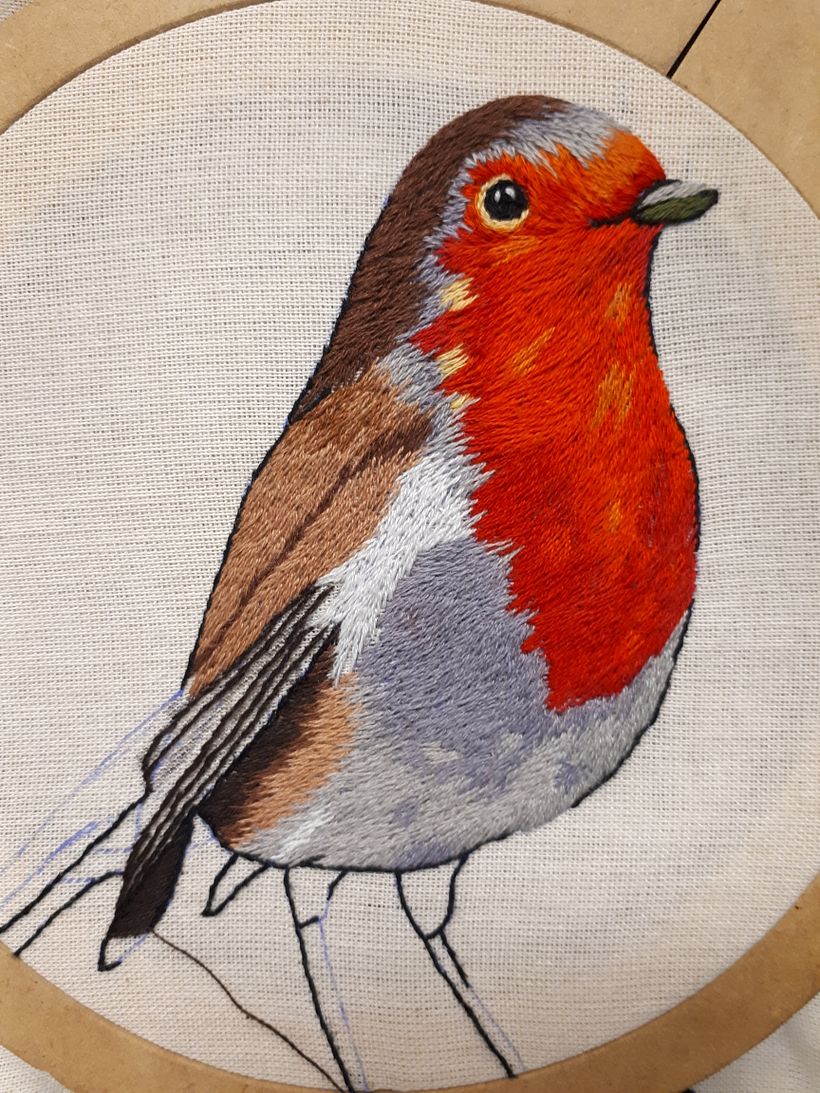 Mi Proyecto del curso: Pintar con hilo: técnicas de ilustración textil 9