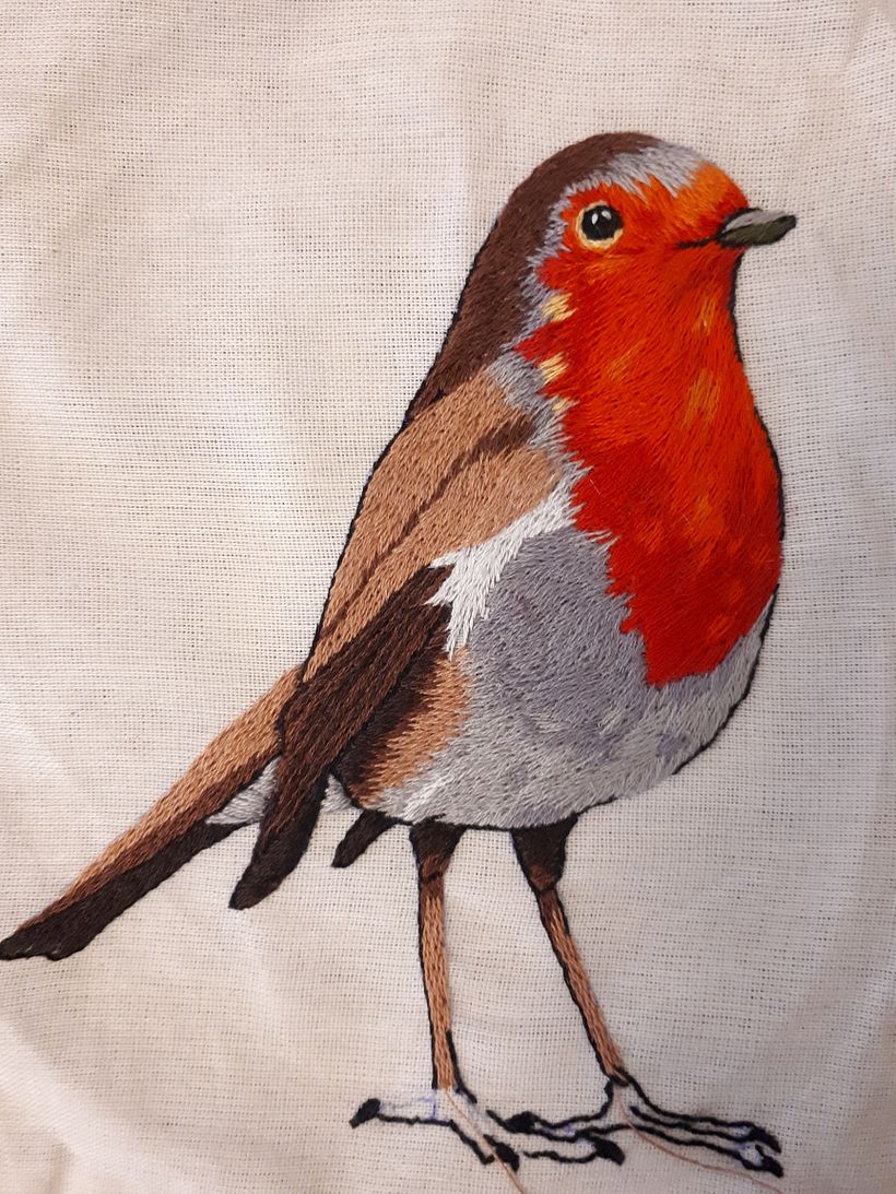 Mi Proyecto del curso: Pintar con hilo: técnicas de ilustración textil 10