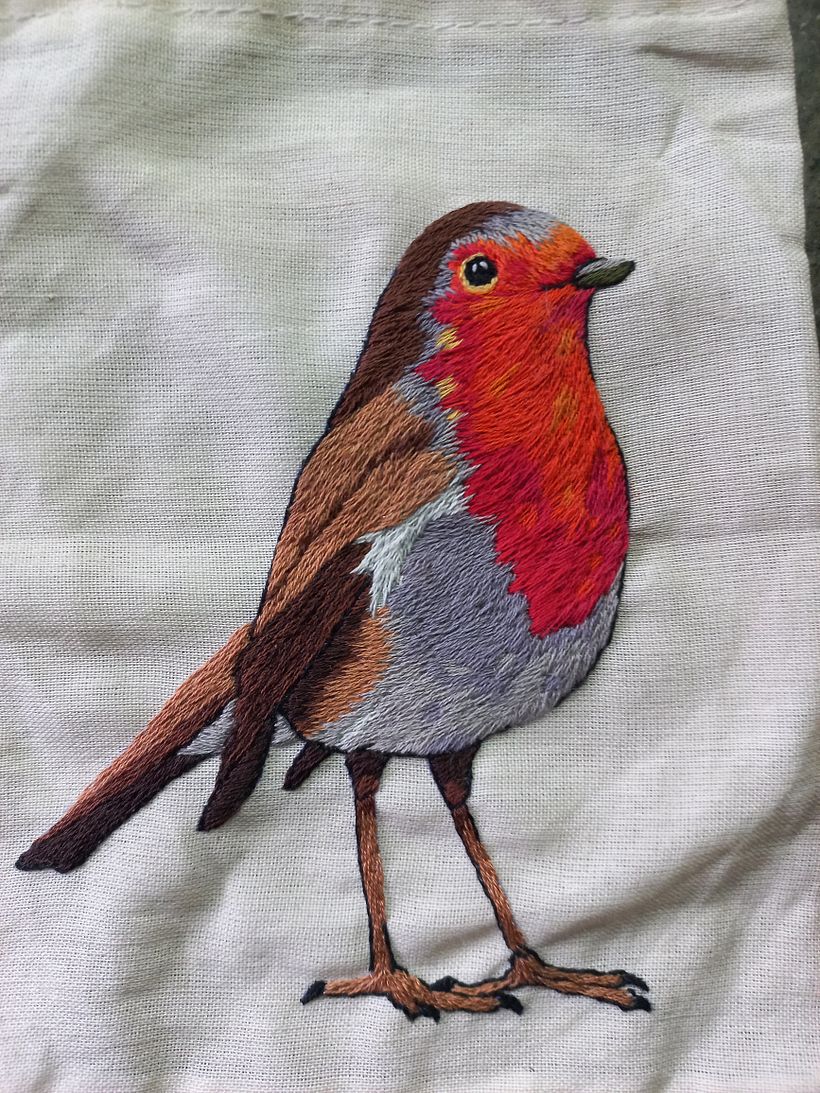 Mi Proyecto del curso: Pintar con hilo: técnicas de ilustración textil 11