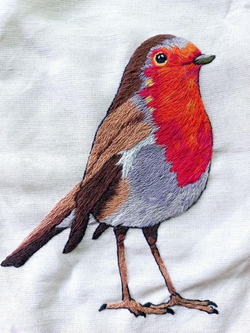 Mi Proyecto del curso: Pintar con hilo: técnicas de ilustración textil 12