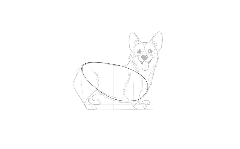 Tutorial descargable: Cómo dibujar un Corgi paso a paso 4