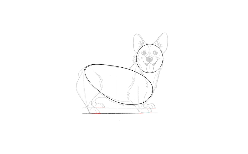 Tutorial descargable: Cómo dibujar un Corgi paso a paso 8
