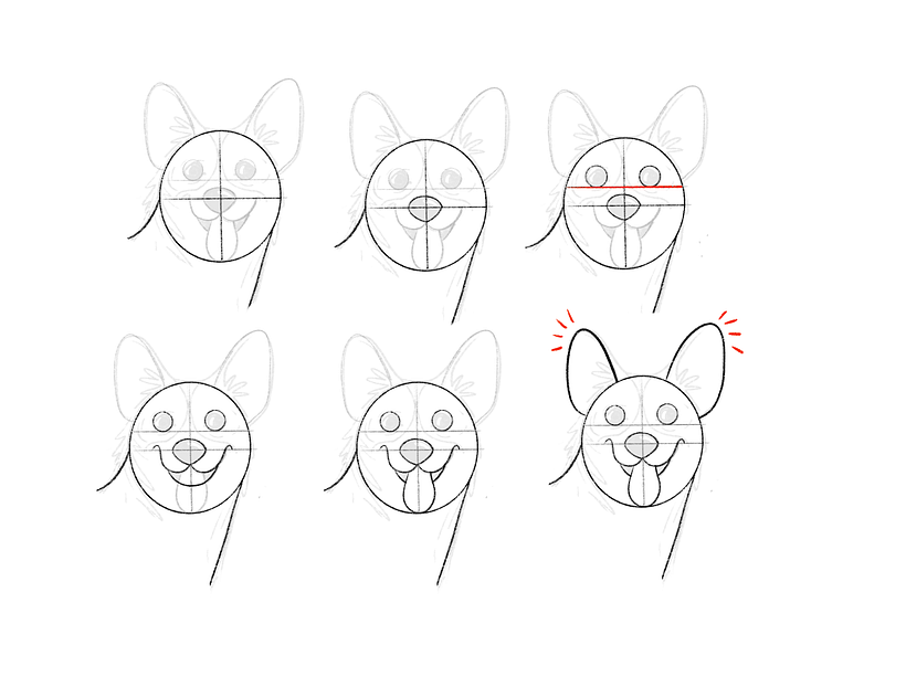 Tutorial descargable: Cómo dibujar un Corgi paso a paso 16