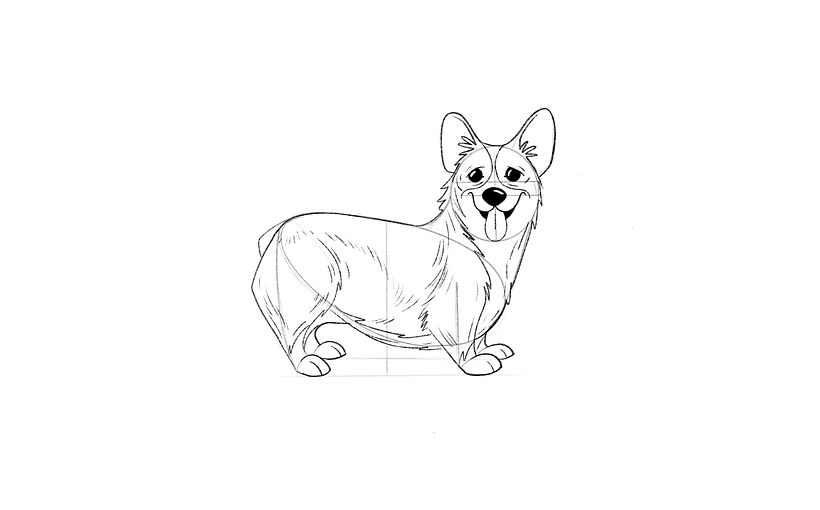 Tutorial descargable: Cómo dibujar un Corgi paso a paso 22