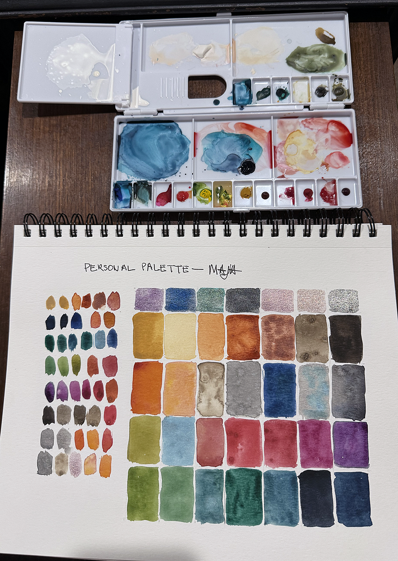 final project palette above, personal palette below