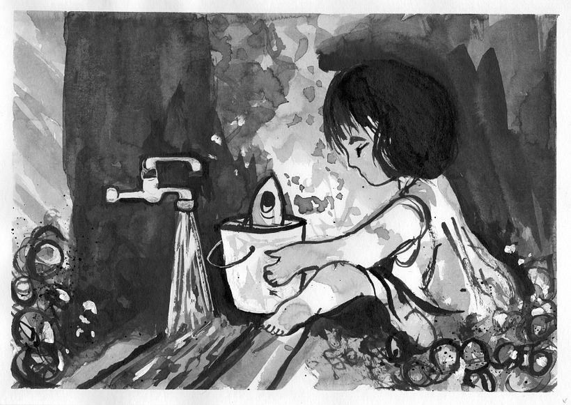 Mon projet du cours : Illustration d’inspiration japonaise à l’encre de Chine 4