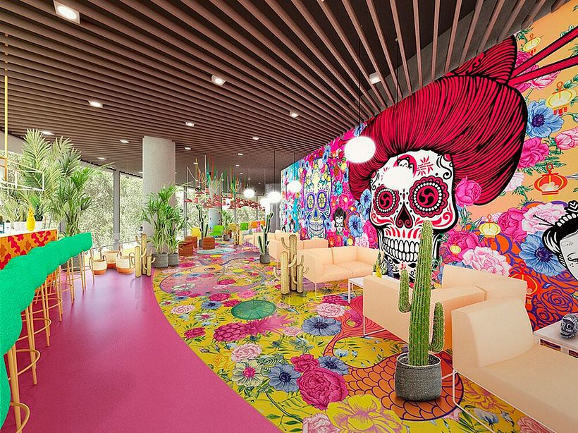 NHOW AMSTERDAM RAI HOTEL - MUral PARA MENINA BAR 6
