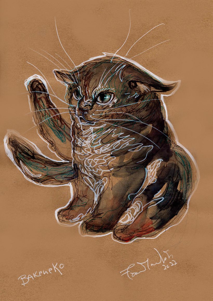 Bakeneko, traditional art