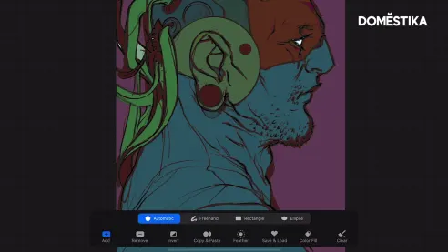 To highlight the background, use the Selection tool in Automatic mode.