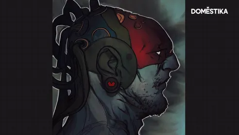 Illustration of Frankenstein's monster created by Rafael Sarmento.