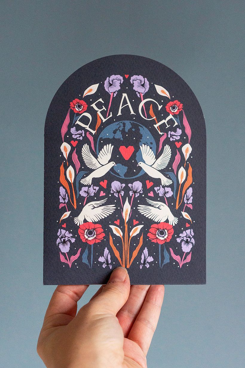 Peace Christmas Card by Lisa Maltby