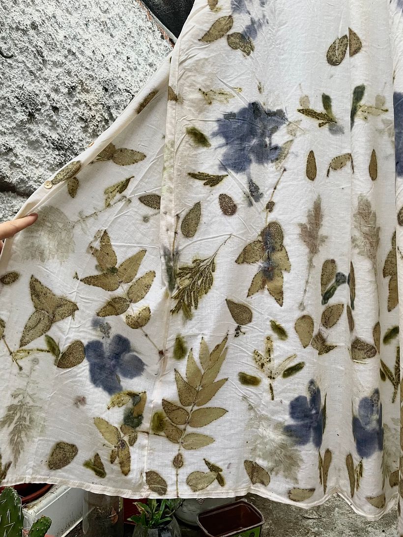 Mi proyecto: Impresión botánica en lino 🍃 2