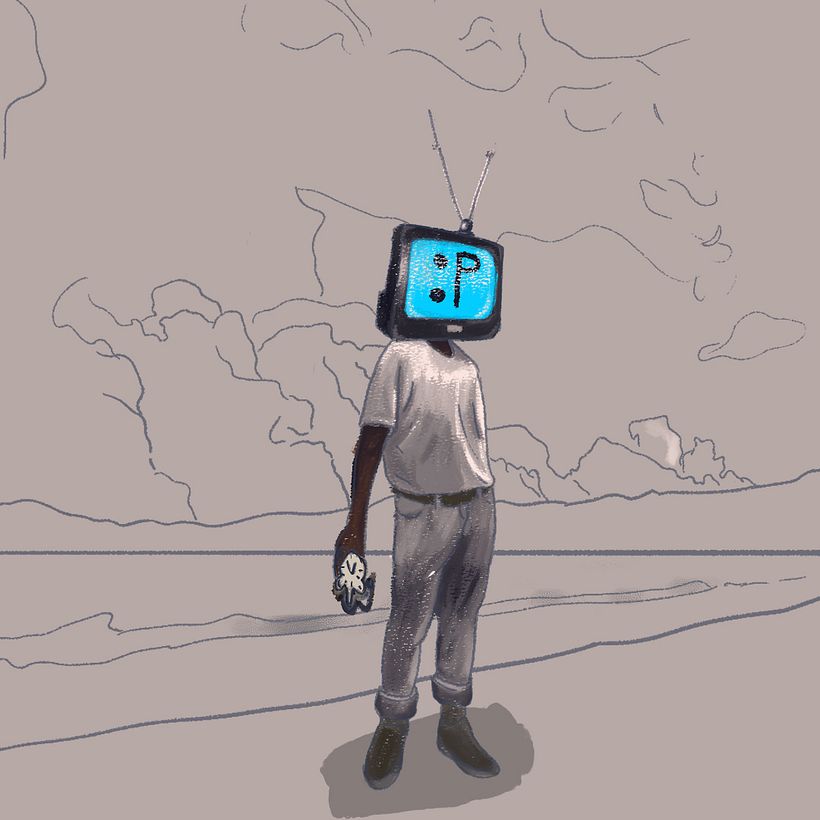 Empecé por pintar a mi personaje