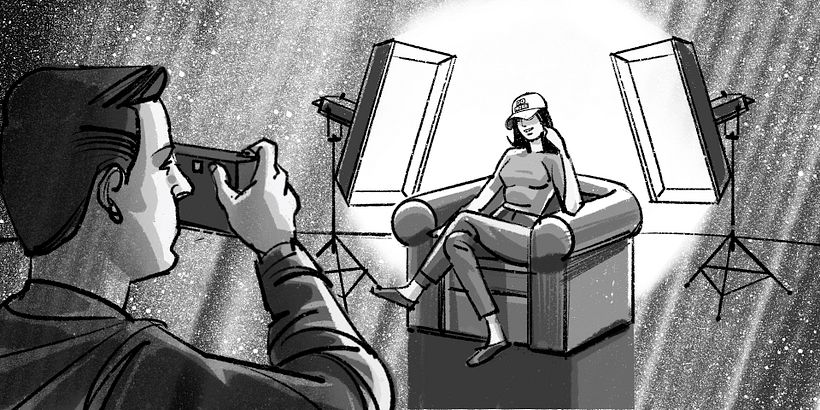 Davis Lisboa, "YouTube", 2023, Procreate, 1476 x 831 px, Mr. Goldwind, Madrid, España | Spain