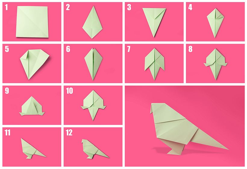 Cómo hacer un loro de origami