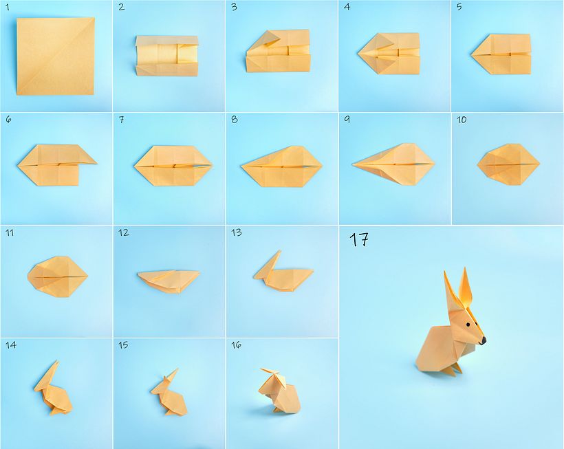 Cómo hacer un conejo de origami