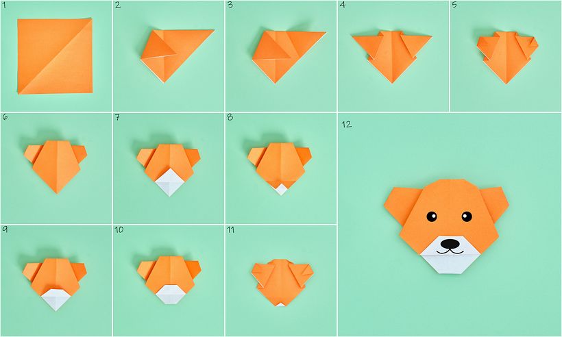 Cómo hacer un zorro de origami