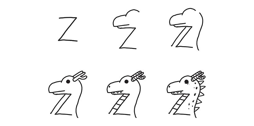 Easy Drawing Ideas for Kids: Dragon