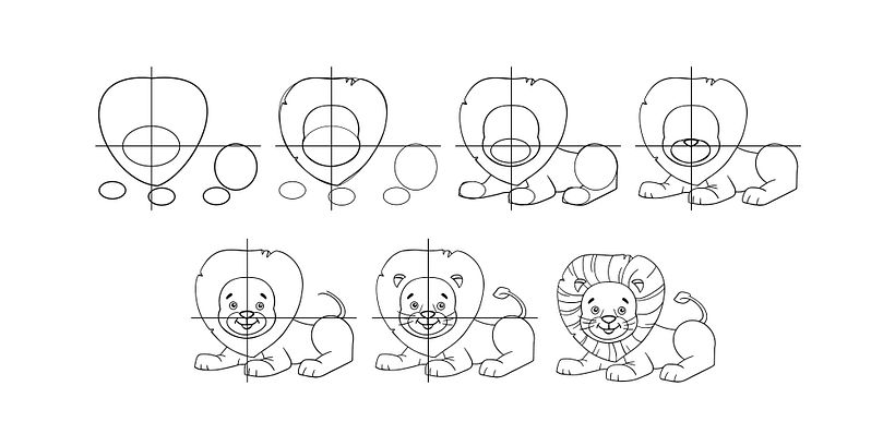 Easy Drawing Ideas for Kids: Lion
