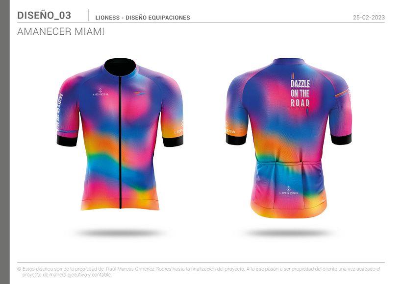 Lioness Cycling, diseño de colección 2023. Diseño "Amancer".