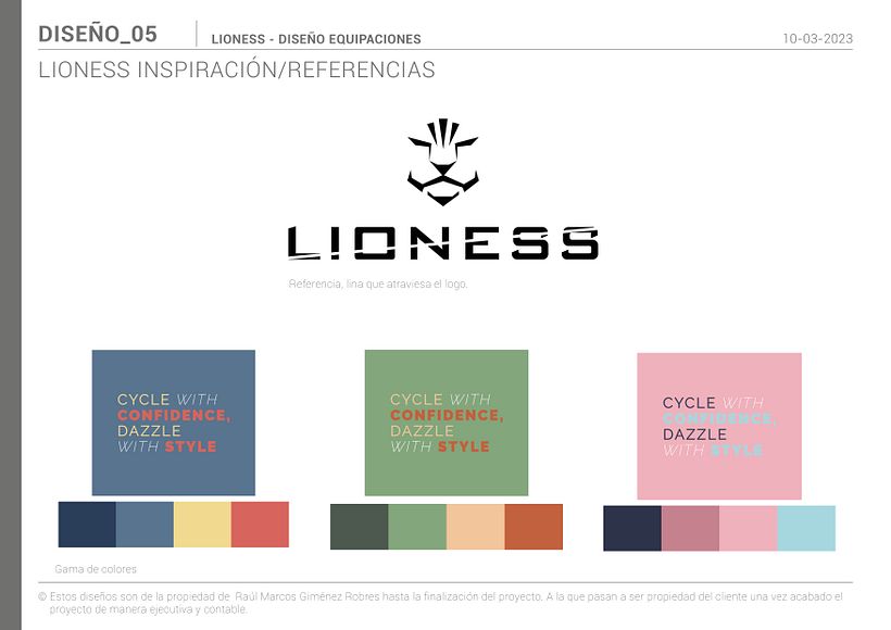 Lioness Cycling, diseño de colección 2023. Diseño "Lioness".