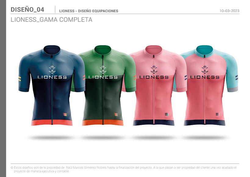 Lioness Cycling, diseño de colección 2023. Diseño "Lioness".