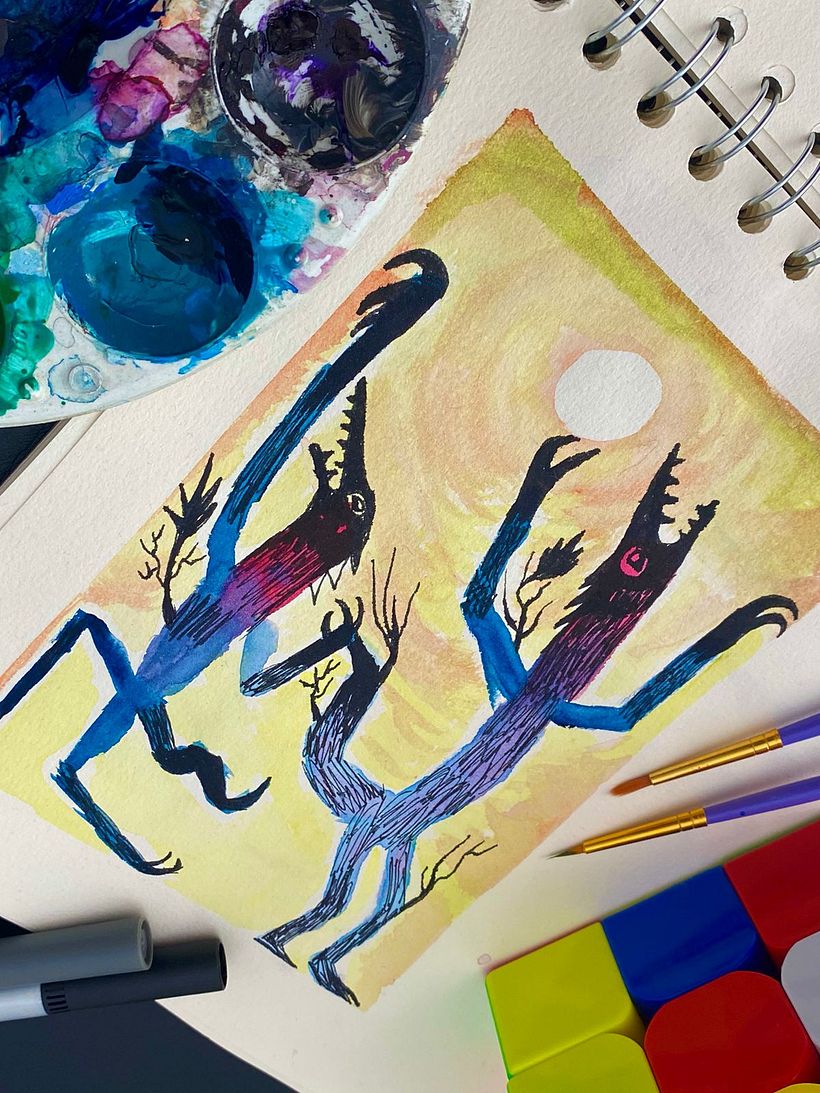 My project for course: Coloring with Watercolor: Discover Your Chromatic Character 3