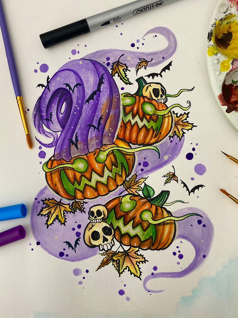 My project for course: Coloring with Watercolor: Discover Your Chromatic Character 4