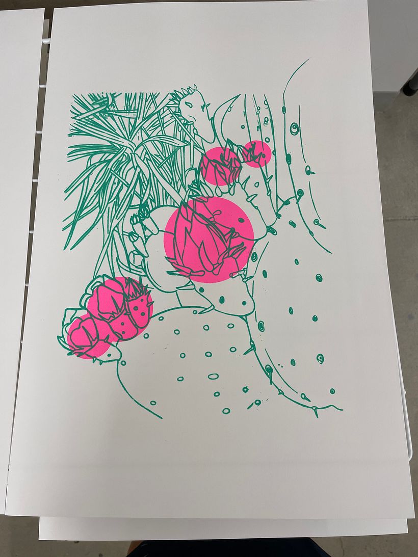 Cactus Screen Print 1