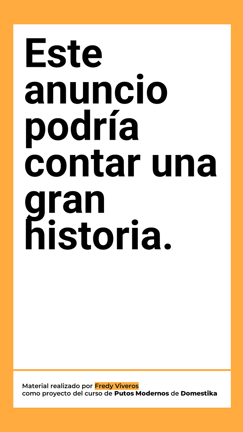 Mi proyecto del curso: Copywriting para copywriters - Advertising