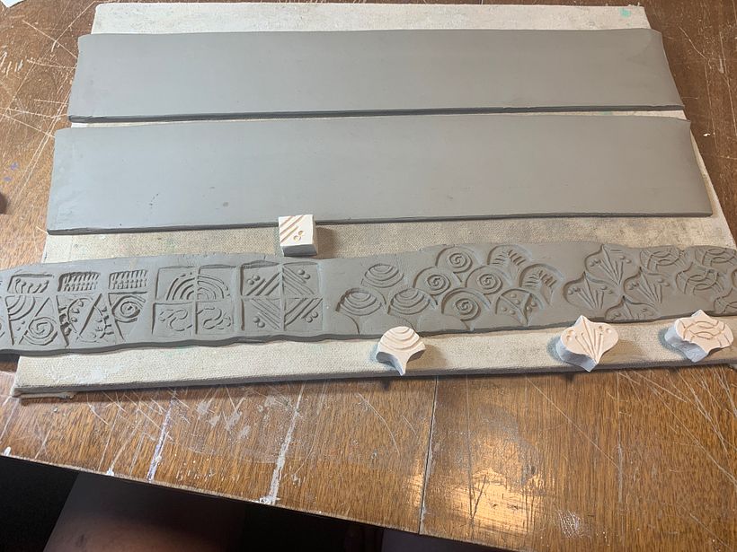 My project for course: Stamp Making for Textured Pottery 6