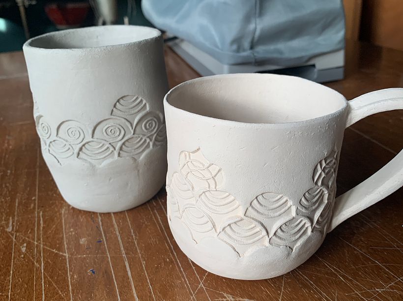 My project for course: Stamp Making for Textured Pottery 2