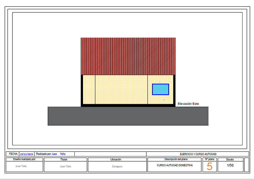 Mi proyecto del curso: Introducción al dibujo arquitectónico en AutoCAD 5