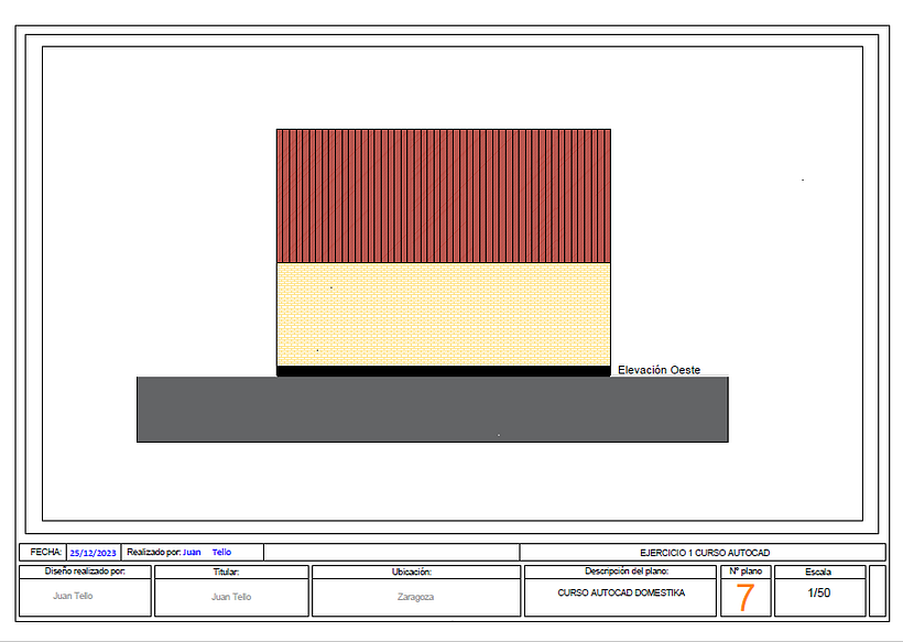 Mi proyecto del curso: Introducción al dibujo arquitectónico en AutoCAD 7