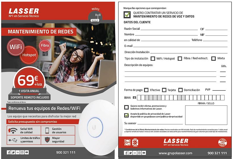 Publicidad Lasser - flyers/ dípticos 8