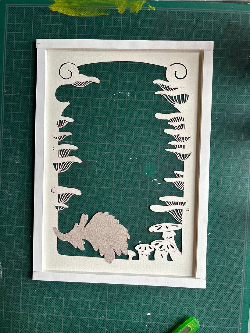 unos trozos de foamboard para darle volumen