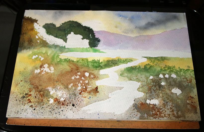 Masking Fluid Removed