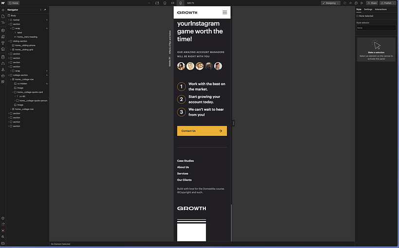 My project for course: Website Creation with Webflow: Build a Site without Code 3