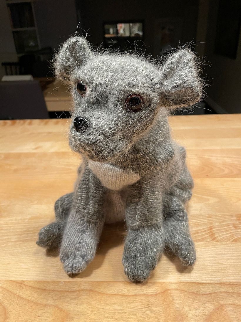 Mon projet du cours : Tricot réaliste en laine : créez un chiot en peluche 4