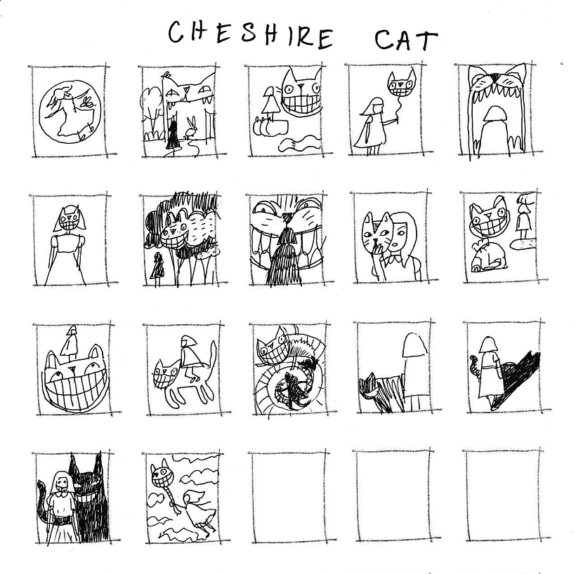 Cheshire Cat sketches