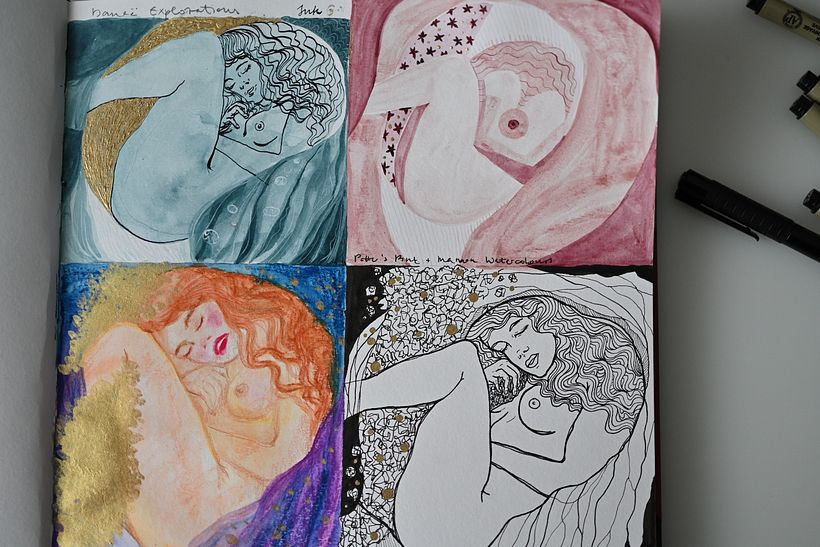 My results from "Illustration Techniques to Unlock your Creativity" 2