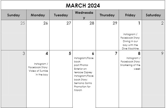2024 Content Marketing Calendar Casa Colibri Tankah 3