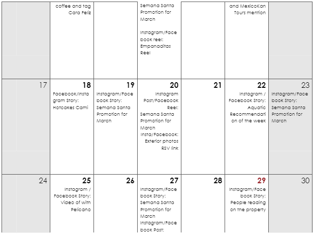 2024 Content Marketing Calendar Casa Colibri Tankah 4