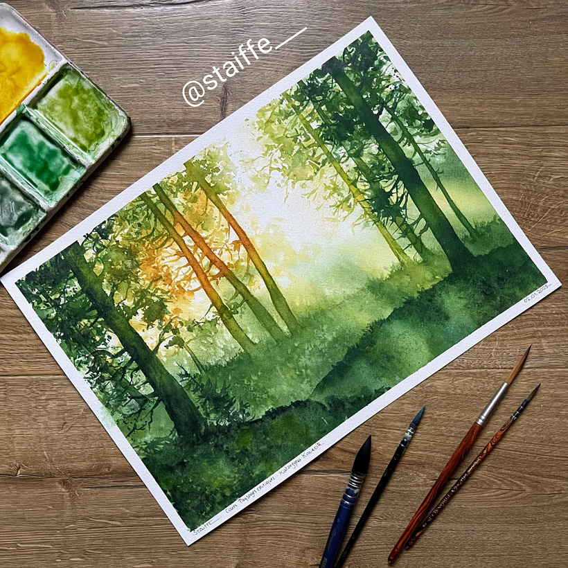 STAIFFE - Mon projet du cours : Paysages oniriques à l'aquarelle : capturez la lumière 3