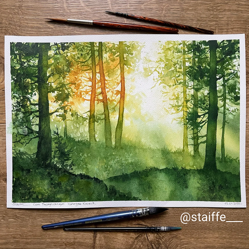 STAIFFE - Mon projet du cours : Paysages oniriques à l'aquarelle : capturez la lumière 4